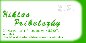miklos pribelszky business card